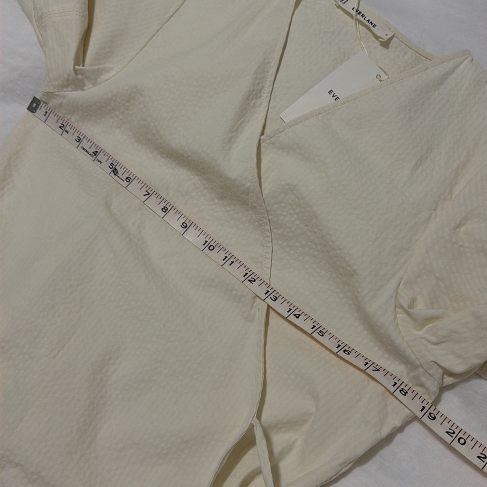Everlane mini wrap dress organic cotton with stretch - Picture 7 of 9